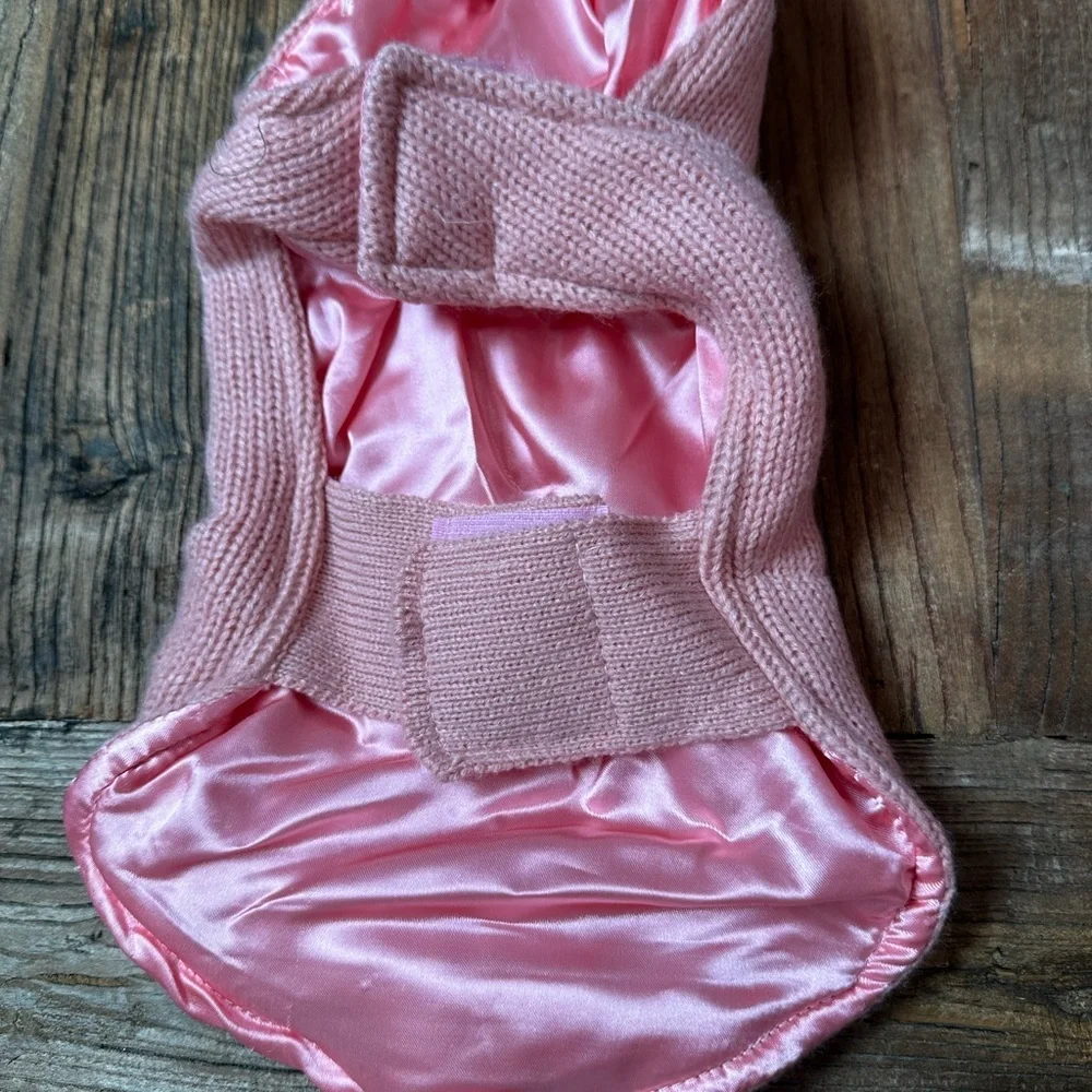 Adorable Pink Knit Pig with hat custom for pet